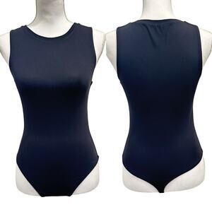 Babaton Black Original Contour Sleeveless Crew Neck Bodysuit Minimalist Basics